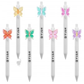 Butterfly Click Activated Pen Custom Engraved