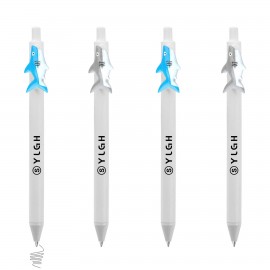 Click Activated Pen With Shark Custom Imprinted