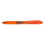 Custom Engraved Energel-X Translucent Barrel Retractable Gel Ink Pen - Orange