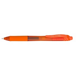 Custom Engraved Energel-X Translucent Barrel Retractable Gel Ink Pen - Orange