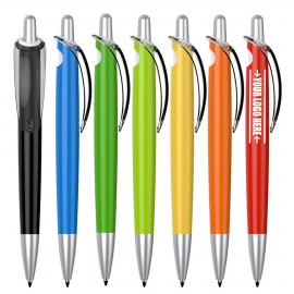 Custom Engraved Plastic Advertising Grip Retractable Ballpoint Pen