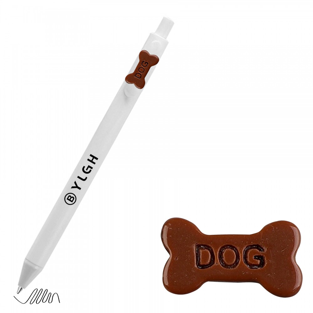Click Pen w/ Dog Food Bone Logo Branded