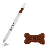 Click Pen w/ Dog Food Bone Logo Branded