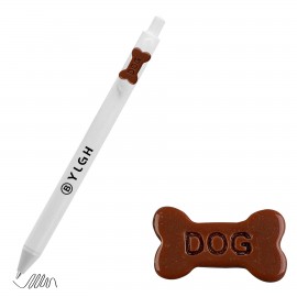 Click Pen w/ Dog Food Bone Logo Branded