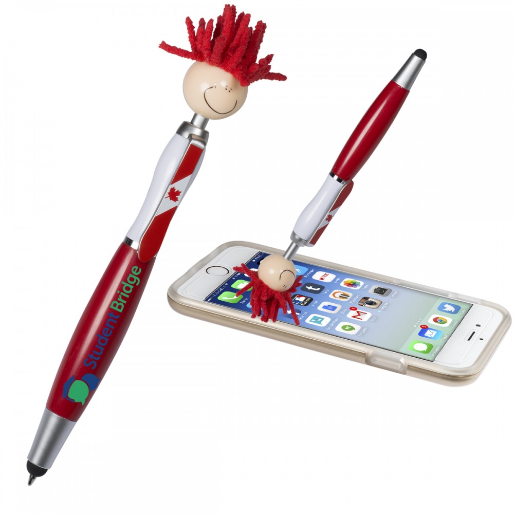 Custom Engraved Canada Patriotic MopToppers Screen Cleaner w/Stylus Pen Custom Engraved Canada Patriotic MopToppers Screen Cleaner w/Stylus Pen