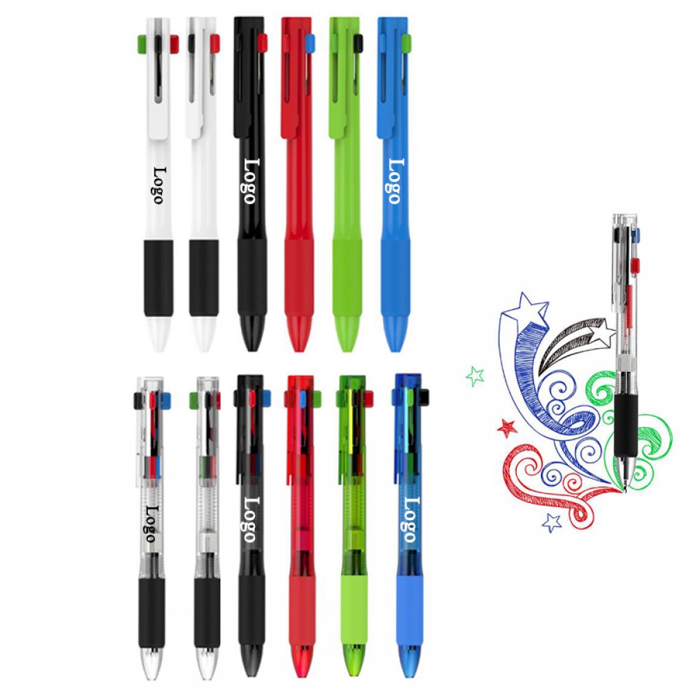 4-in-1 Multi-Color Ballpoint Pen Custom Engraved 4-in-1 Multi-Color Ballpoint Pen Custom Engraved