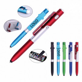 4-in-1 ABS Quest Multi-Tool Pen w/LED Flashlight Custom Imprinted