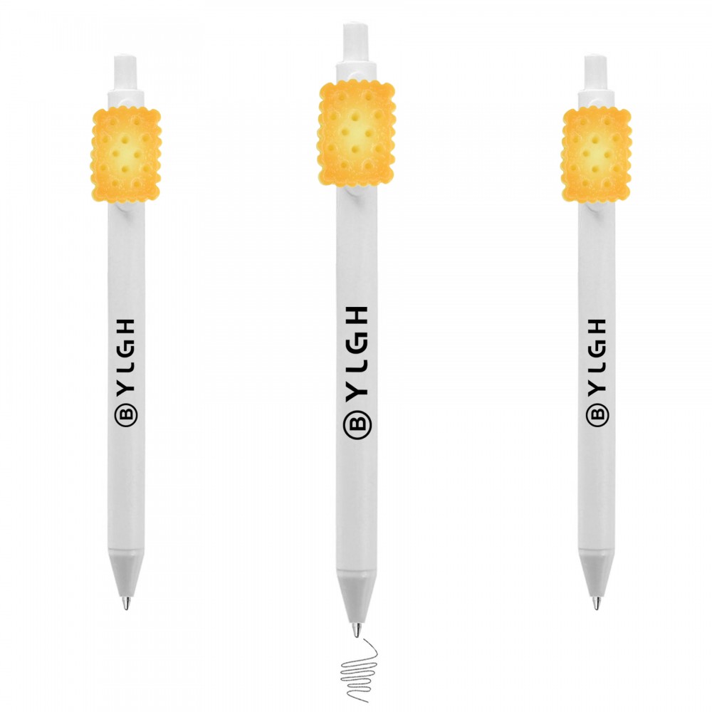 Click Pen w/ Biscuit Custom Imprinted