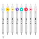 Click Pen w/ Flower Custom Engraved