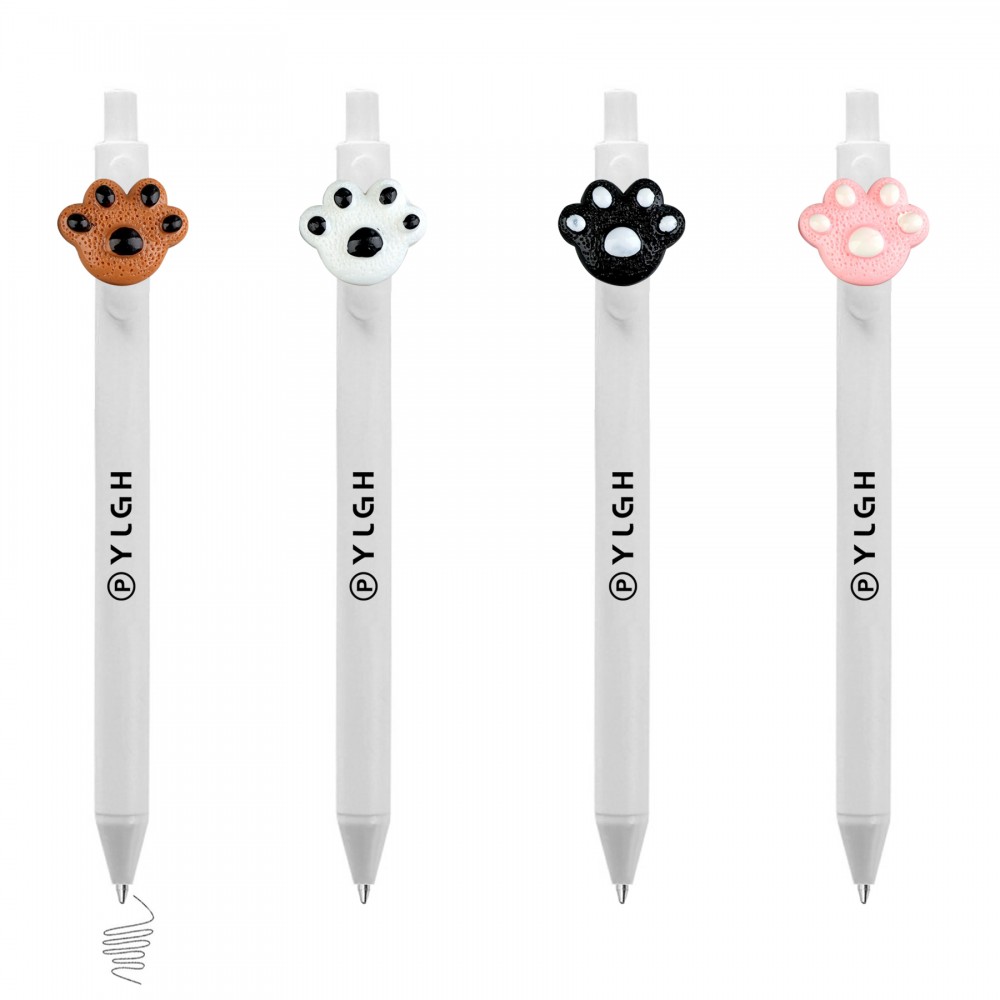 Logo Branded Click Pen w/ Pet Paw