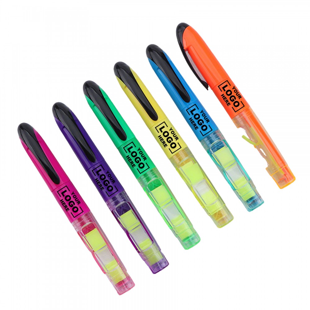 Logo Branded Colorful Sticky Note Highlighter Logo Branded Colorful Sticky Note Highlighter