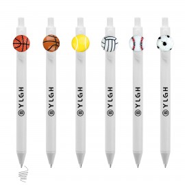 Custom Imprinted Click Pen w/ Sports Balls