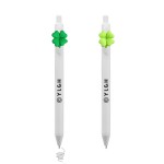 Custom Engraved Click Pen w/ Cute Clover Leaf