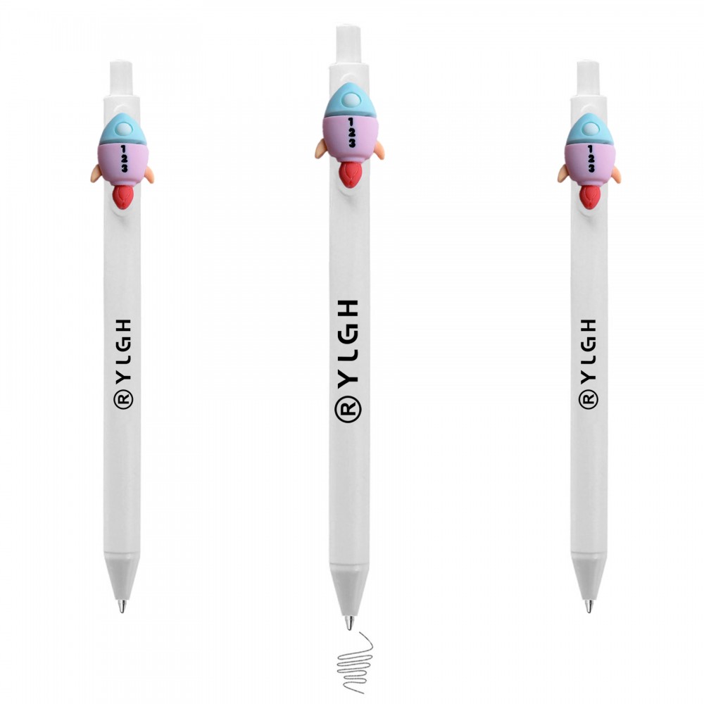 Click Pen w/ Rocket Custom Imprinted