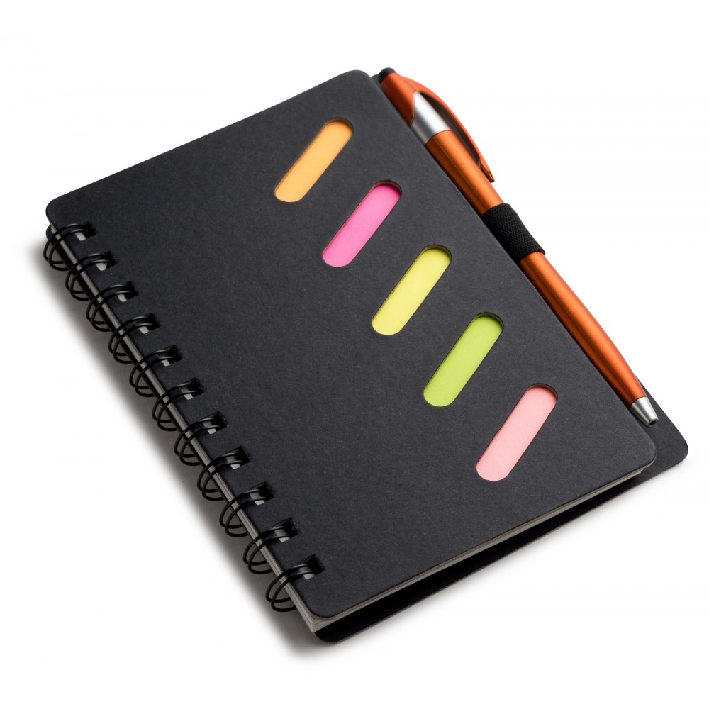 Custom Imprinted Ultra Notes Black Cardboard Paper Journal Notebook w/ Pen Custom Imprinted Ultra Notes Black Cardboard Paper Journal Notebook w/ Pen