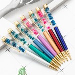 Custom Imprinted Dry Flowers Into Oil Crystal Ballpoint Pen