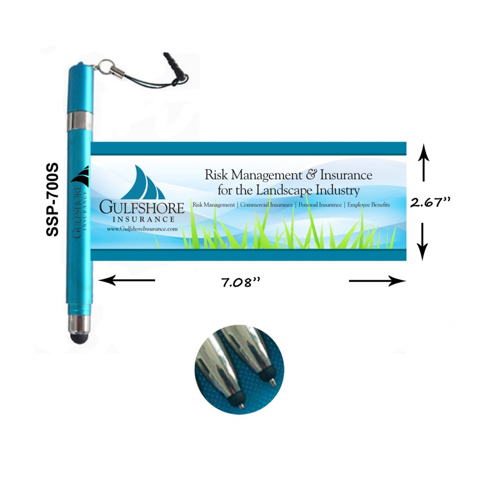 Stylus-Scroll-Poster-Banner-Flag Pen Logo Branded Stylus-Scroll-Poster-Banner-Flag Pen Logo Branded