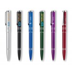 The Metal Collection Twist Action Aluminum Ballpoint Pen w/Chrome Accent Custom Imprinted