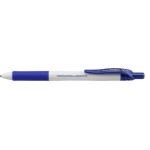 EnerGel-X White Barrel Metal Tip Gel Ink Pen - Blue Logo Branded