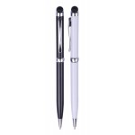 Metal Ballpoint Pen w/Stylus Metallic Colored Metal Barrel Shining Chromed Trims Custom Imprinted