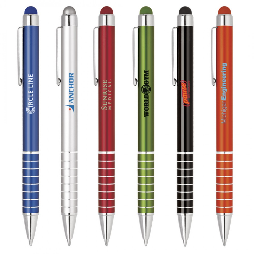 Pocket Size 5" Aluminum Sylus Ballpoint Pen Custom Imprinted