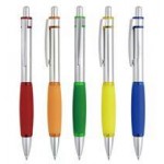 Silver Metal Ball Pen w/ Accessory Logo Branded