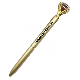 Sleek and Slim Diamond Metal Pen Logo Branded