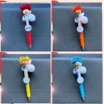 Custom Imprinted Mop Head Pen Screen Cleaner Stylus Pen for Kids and Adults
