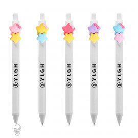Custom Imprinted Click Pen w/ Dual Stars
