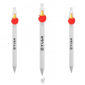 Click Pen w/ Table Tennis Bat Logo Branded