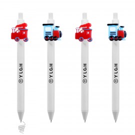 Click Activated Pen With Train Custom Imprinted