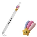 Logo Branded Click Activated Pen With Rainbow Shooting Star