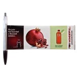 Custom Engraved Banner Pen W/ Clear Rounded Clip & Chrome Plunger (Priority)