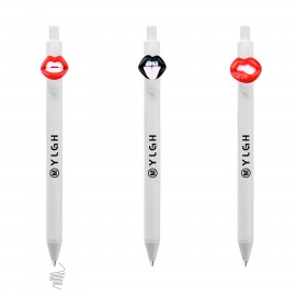 Custom Engraved Click Activated Pen With Mouth Design