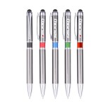 Custom Imprinted Colored middle Ring Stylus Metal Pen