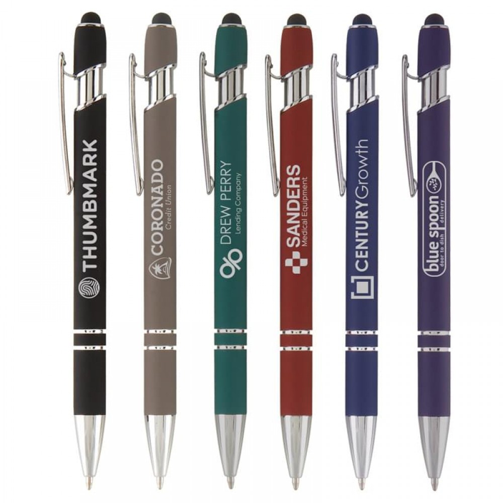Ellipse Softy w/Stylus - Laser Engraved - Metal Pen Custom Imprinted