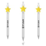 Click Pen w/ Yellow Star Custom Engraved