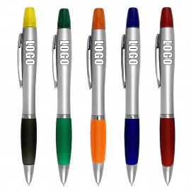 Custom Imprinted Dual-Function Highlighter Ballpoint Pen