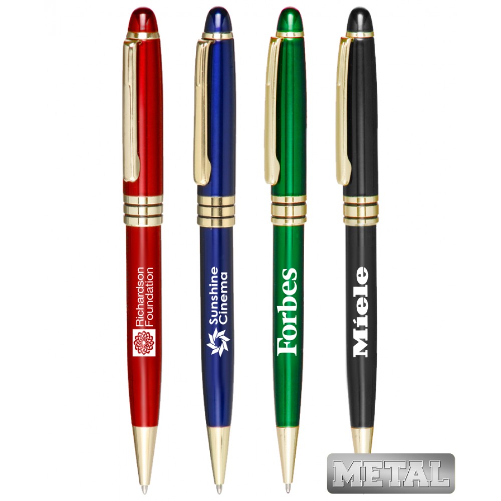 Logo Branded "Gleaming" Metal Twist Pen Logo Branded "Gleaming" Metal Twist Pen