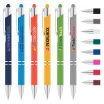 Custom Imprinted Tres-Chic Softy Pen w/ Stylus Top - ColorJet