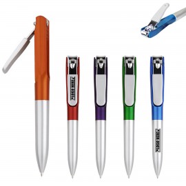 Logo Branded Pen w/Nail Clipper