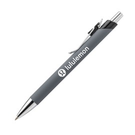 Elijah Clicker Pen - Grey Custom Imprinted  Elijah Clicker Pen - Grey Custom Imprinted