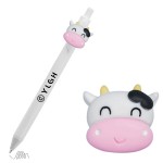 Click Activated Pen w/ Cow Custom Imprinted