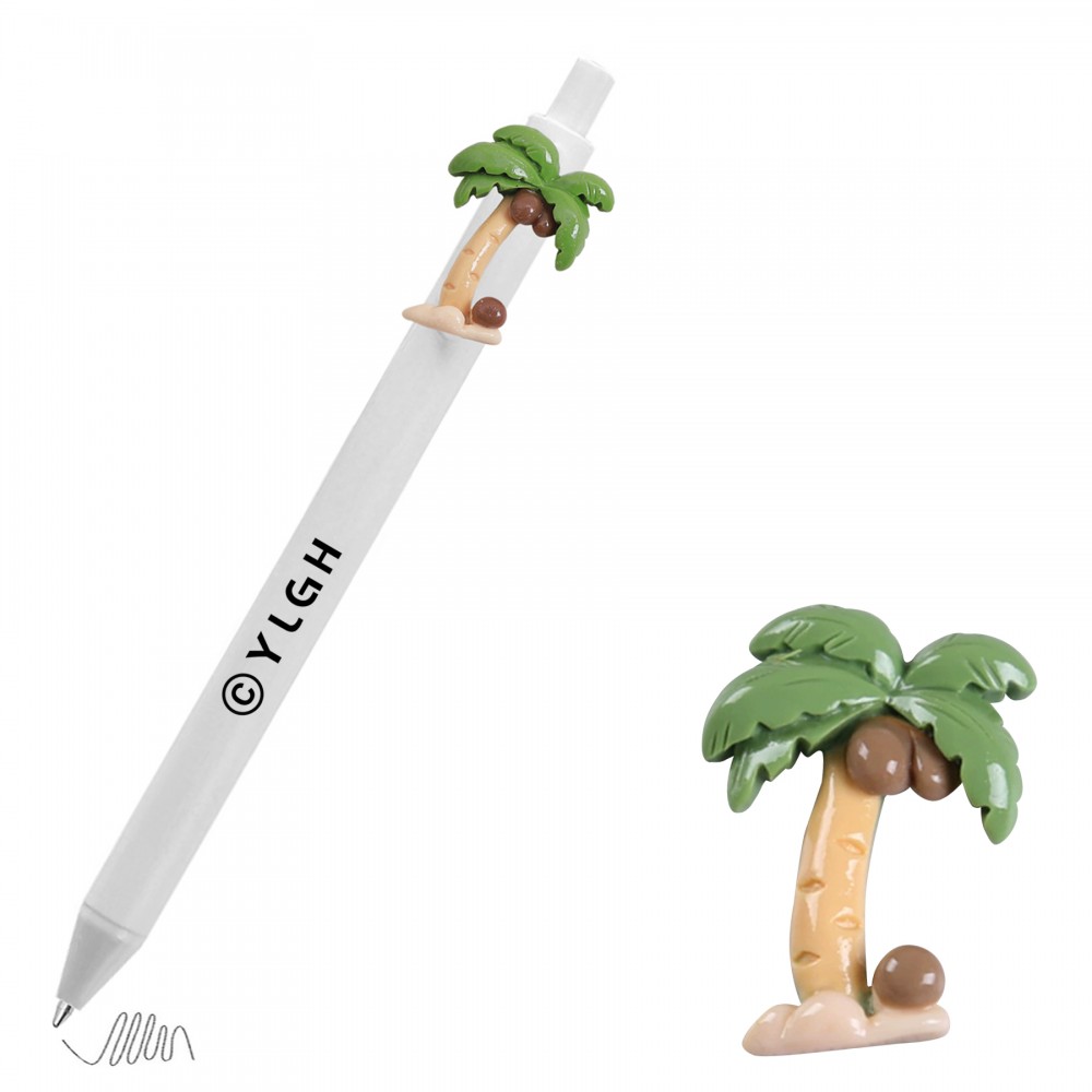 Coconut Tree Click Activated Pen Logo Branded