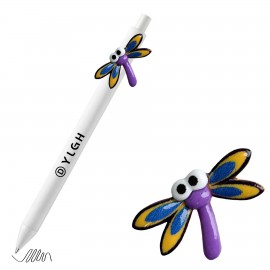 Click Pen with Colorful Dragonfly Logo Branded