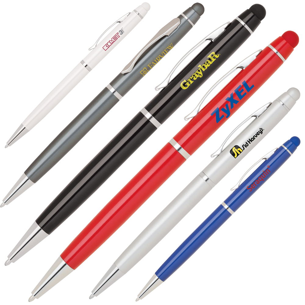 Custom Imprinted Twist action aluminum stylus pen Custom Imprinted Twist action aluminum stylus pen