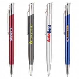 Custom Engraved High Gloss Aluminum Click Action Ballpoint Pen