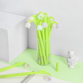 Light Changing Bell Orchid Silicone Gel Pen Custom Imprinted  Light Changing Bell Orchid Silicone Gel Pen Custom Imprinted