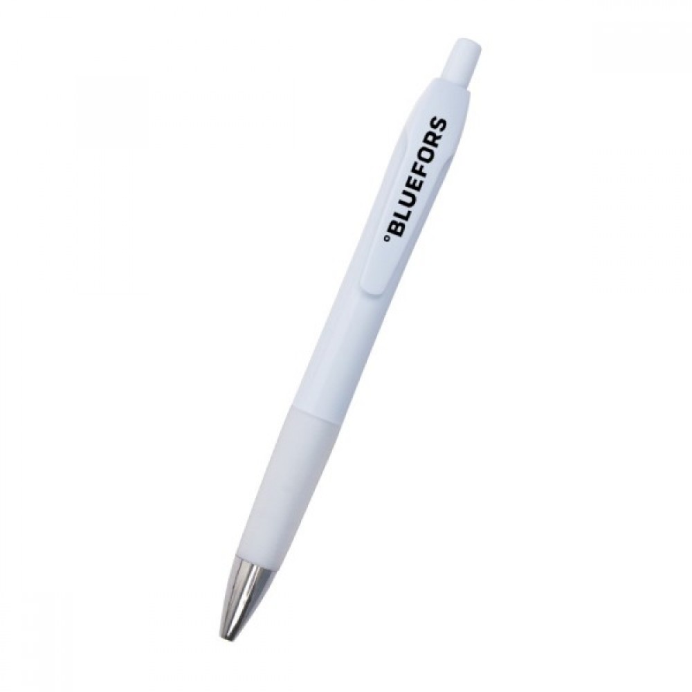 Logo Branded High-quality retractable gel pen with transparent barrel. Logo Branded High-quality retractable gel pen with transparent barrel.