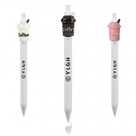 Custom Engraved Click Pen w/ Coffee Cup